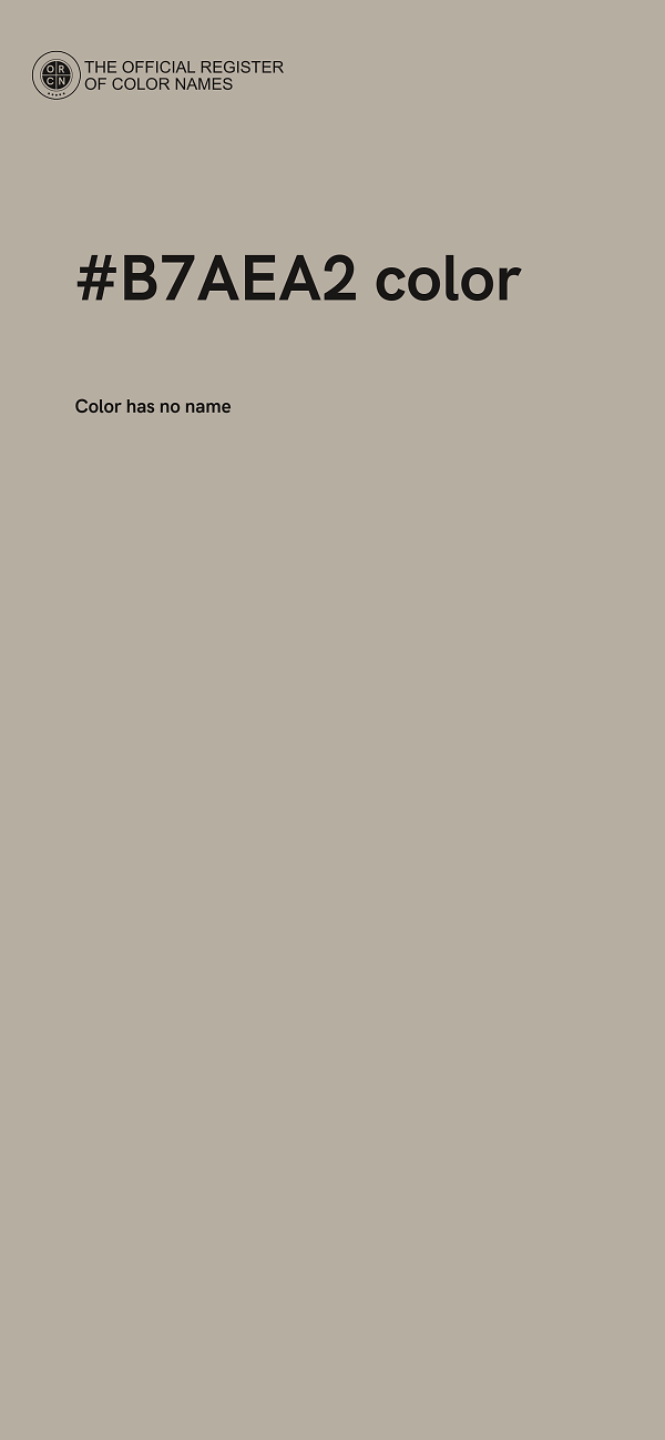 #B7AEA2 color image
