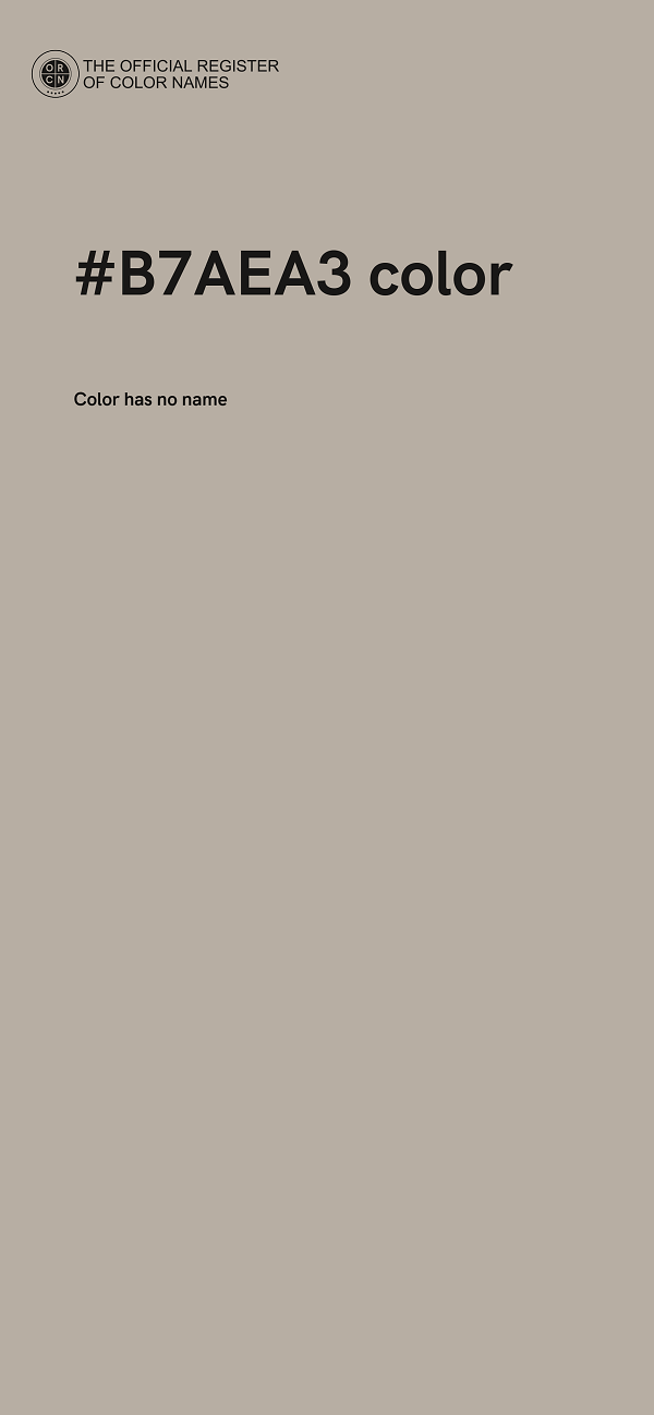 #B7AEA3 color image