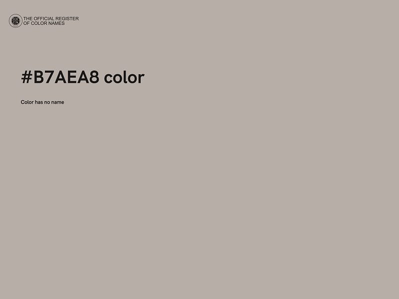 #B7AEA8 color image