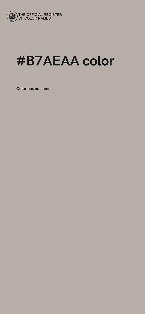 #B7AEAA color image