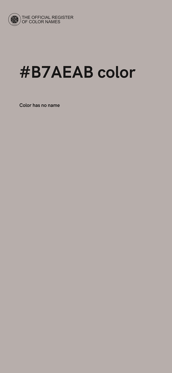 #B7AEAB color image