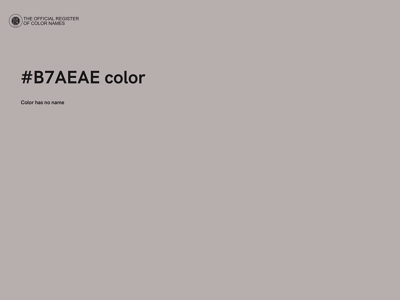 #B7AEAE color image