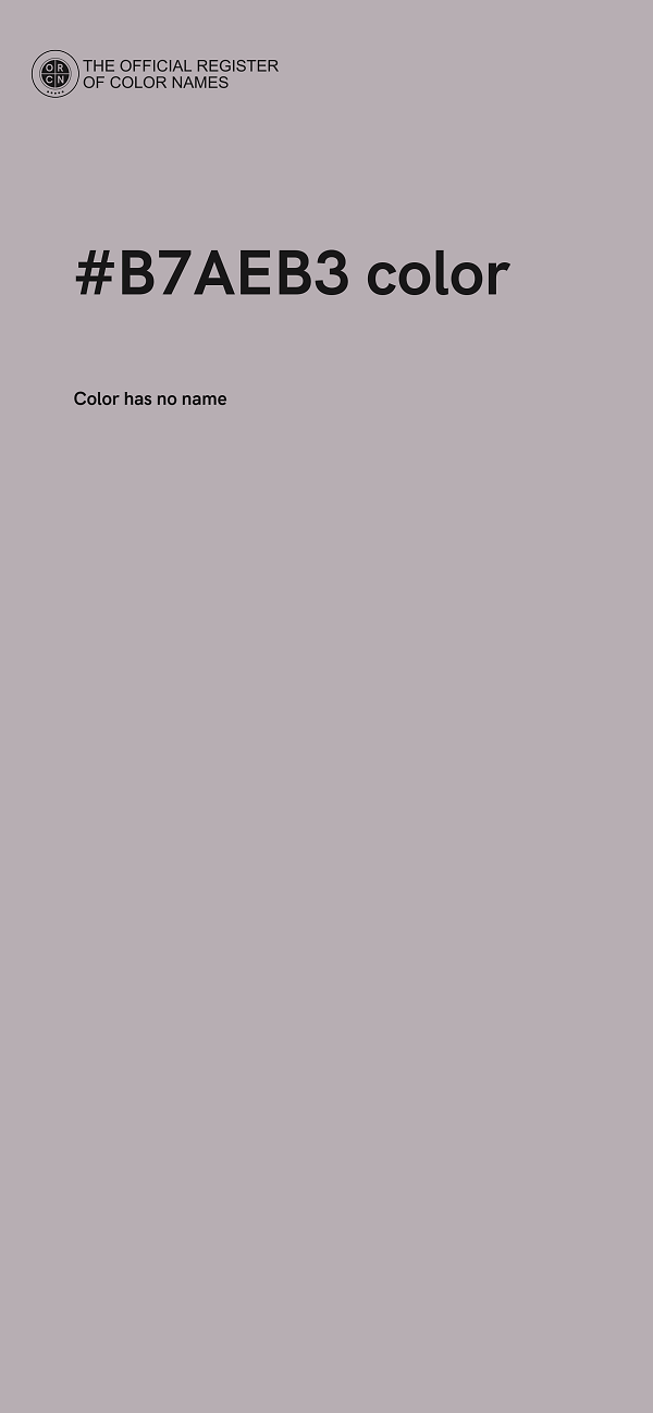 #B7AEB3 color image