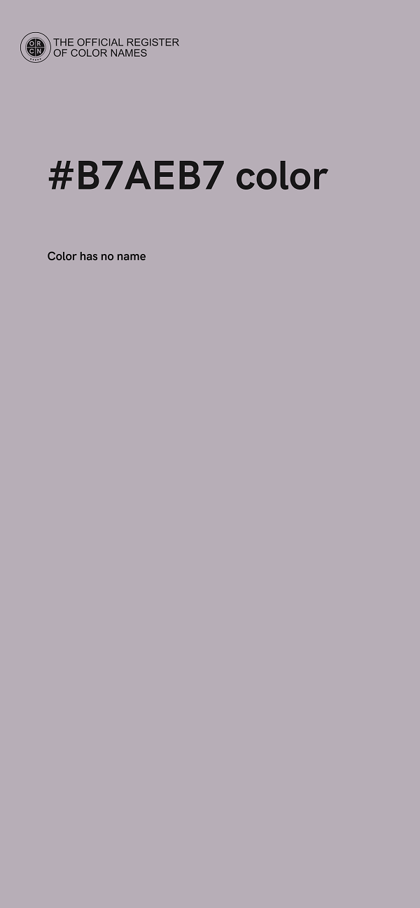 #B7AEB7 color image