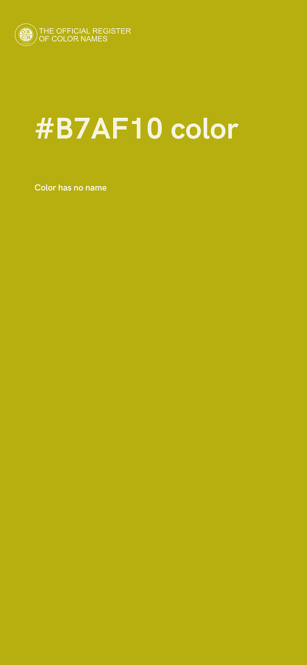 #B7AF10 color image