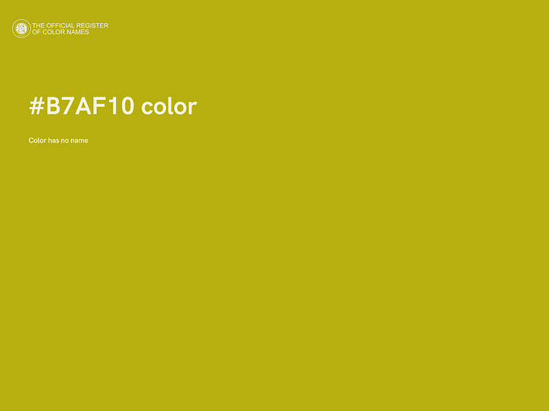 #B7AF10 color image