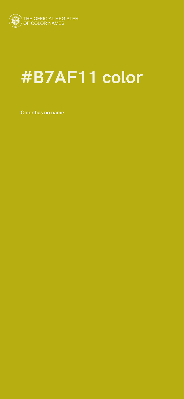 #B7AF11 color image