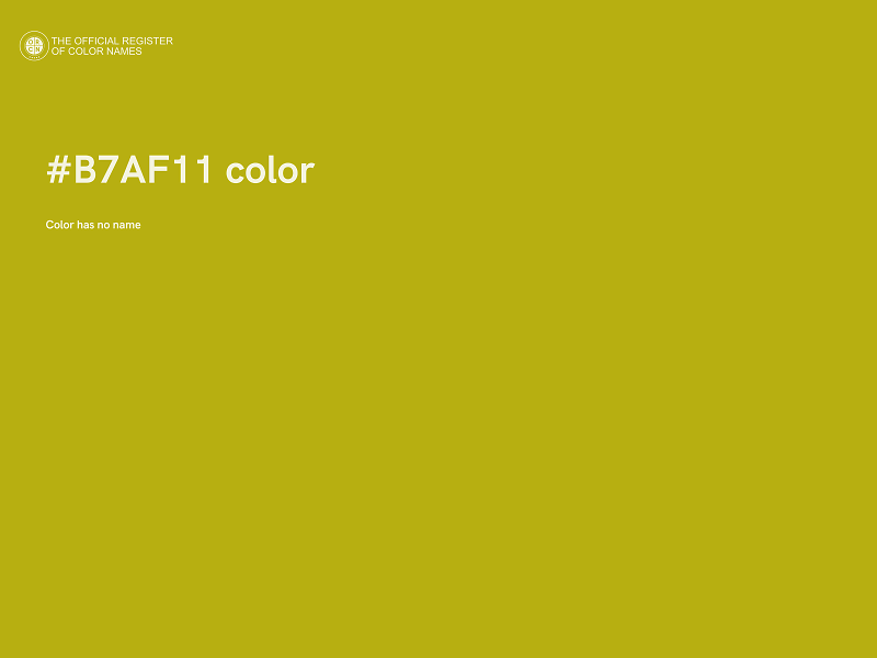 #B7AF11 color image