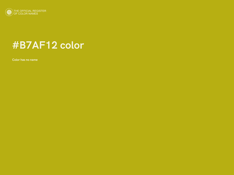 #B7AF12 color image