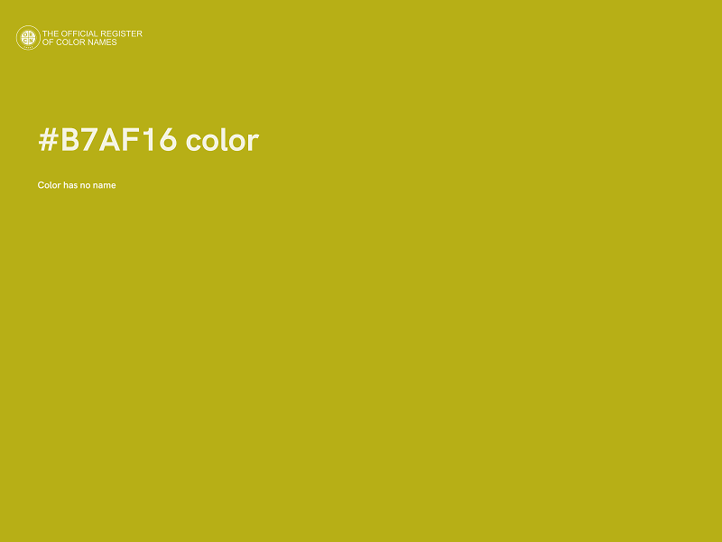 #B7AF16 color image