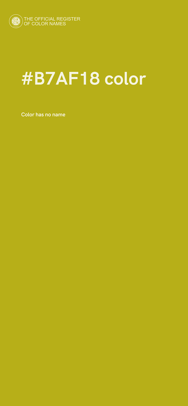 #B7AF18 color image