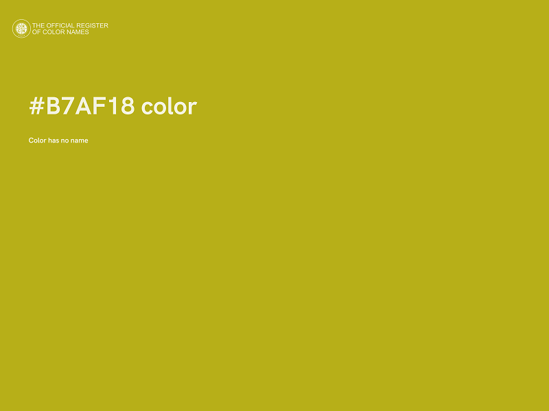 #B7AF18 color image