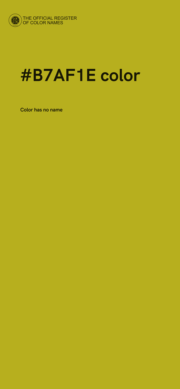 #B7AF1E color image