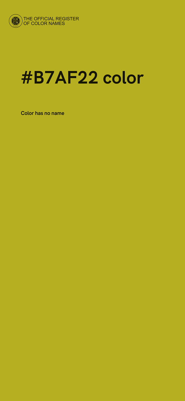 #B7AF22 color image