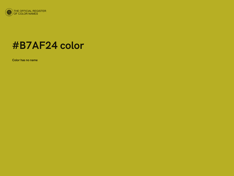 #B7AF24 color image