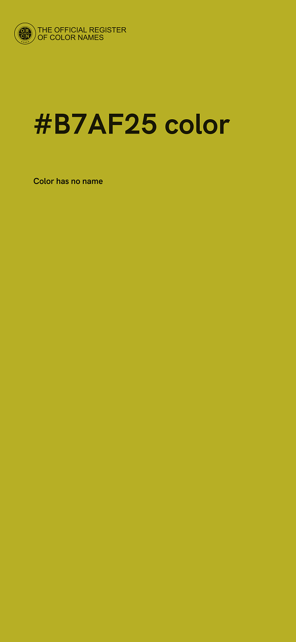 #B7AF25 color image