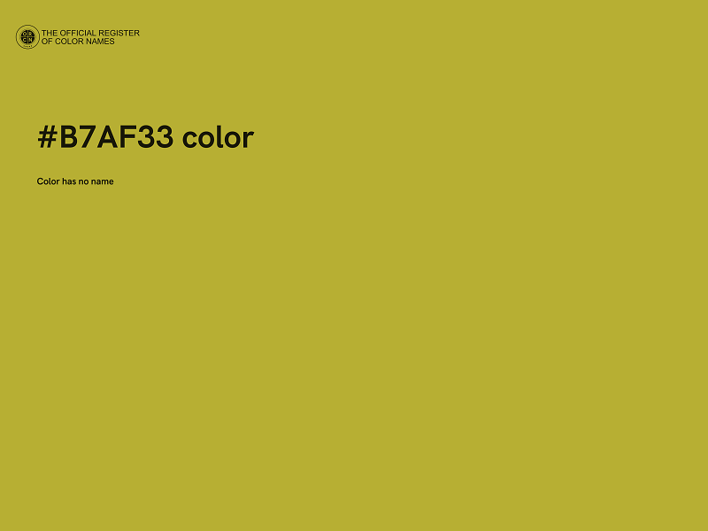 #B7AF33 color image