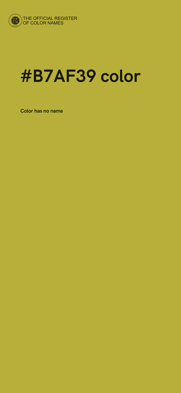 #B7AF39 color image