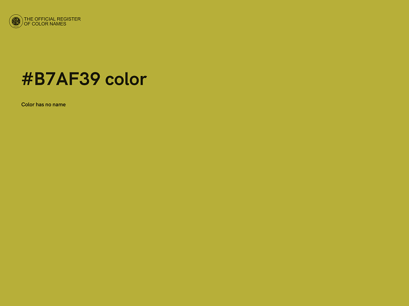 #B7AF39 color image