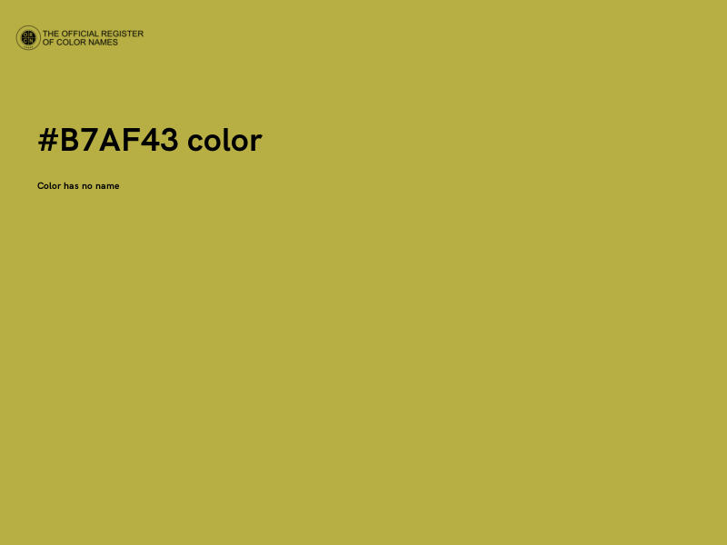 #B7AF43 color image