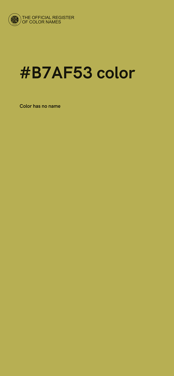 #B7AF53 color image