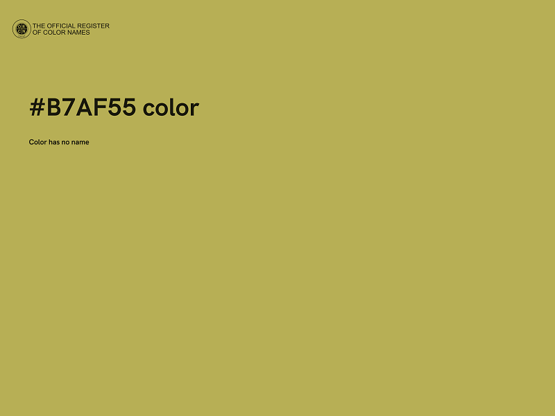 #B7AF55 color image