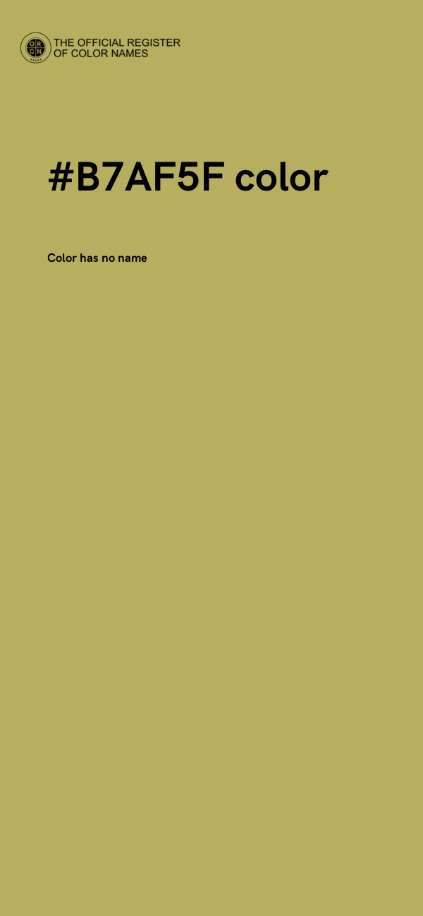 #B7AF5F color image