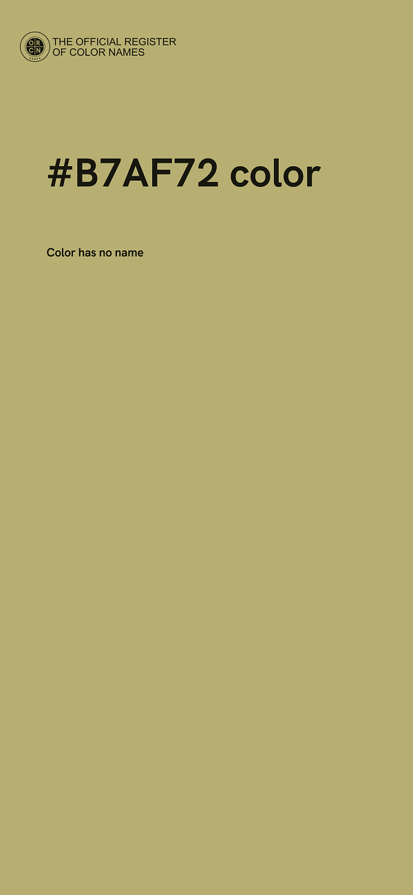 #B7AF72 color image