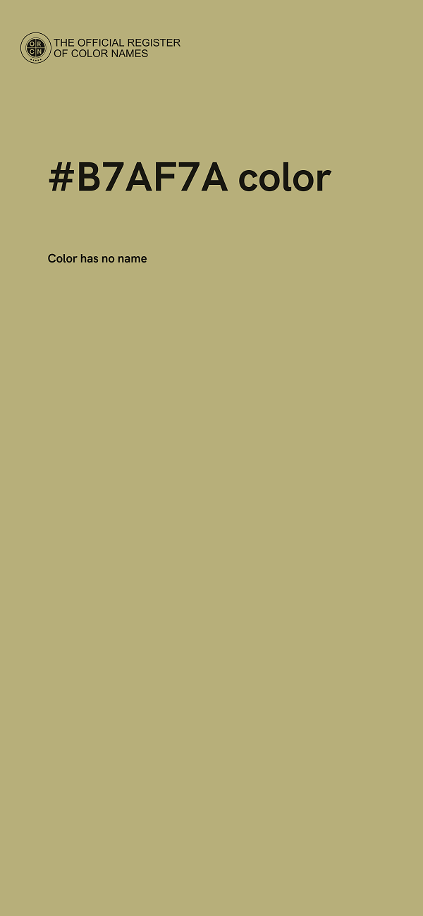 #B7AF7A color image