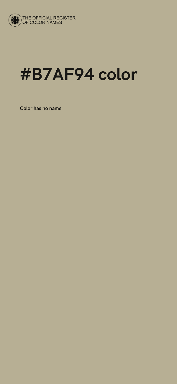 #B7AF94 color image