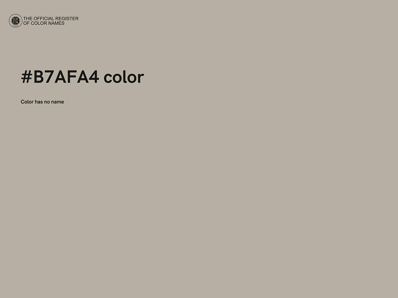 #B7AFA4 color image