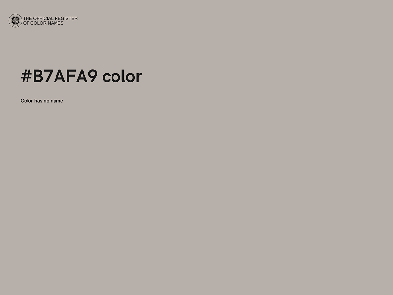 #B7AFA9 color image