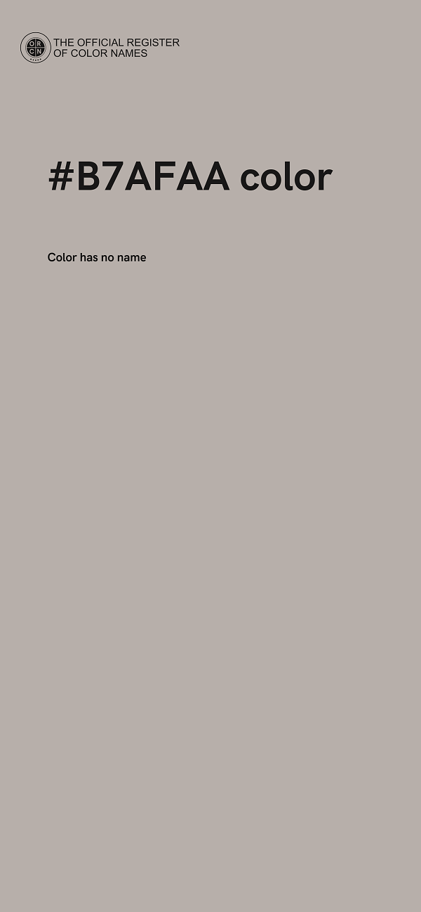 #B7AFAA color image