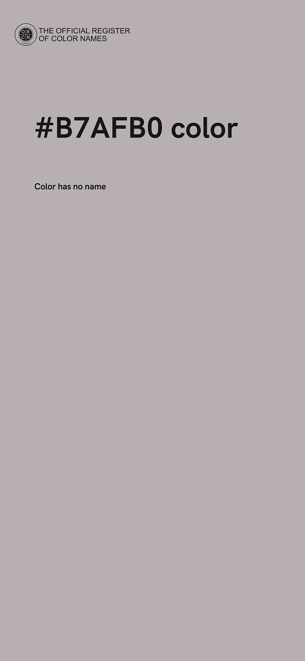 #B7AFB0 color image