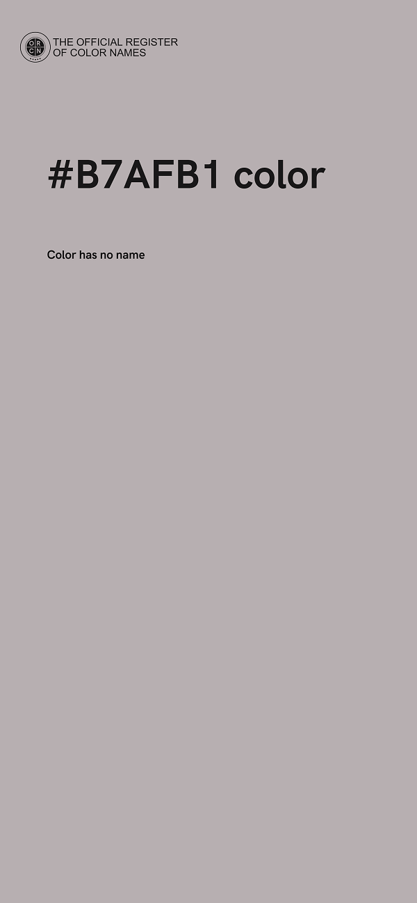 #B7AFB1 color image