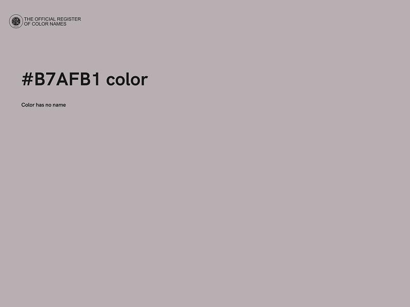 #B7AFB1 color image