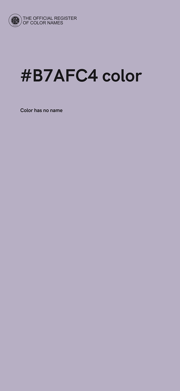 #B7AFC4 color image