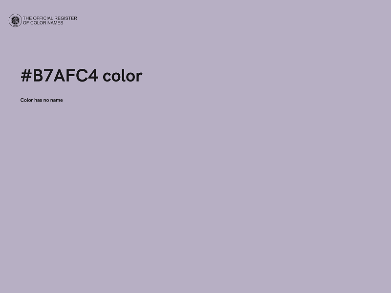 #B7AFC4 color image