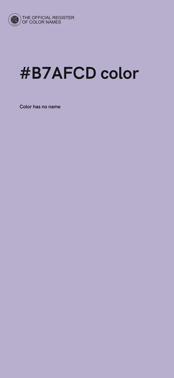 #B7AFCD color image