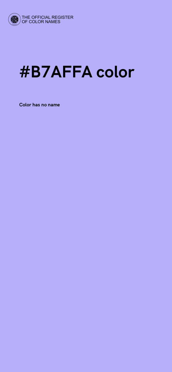 #B7AFFA color image