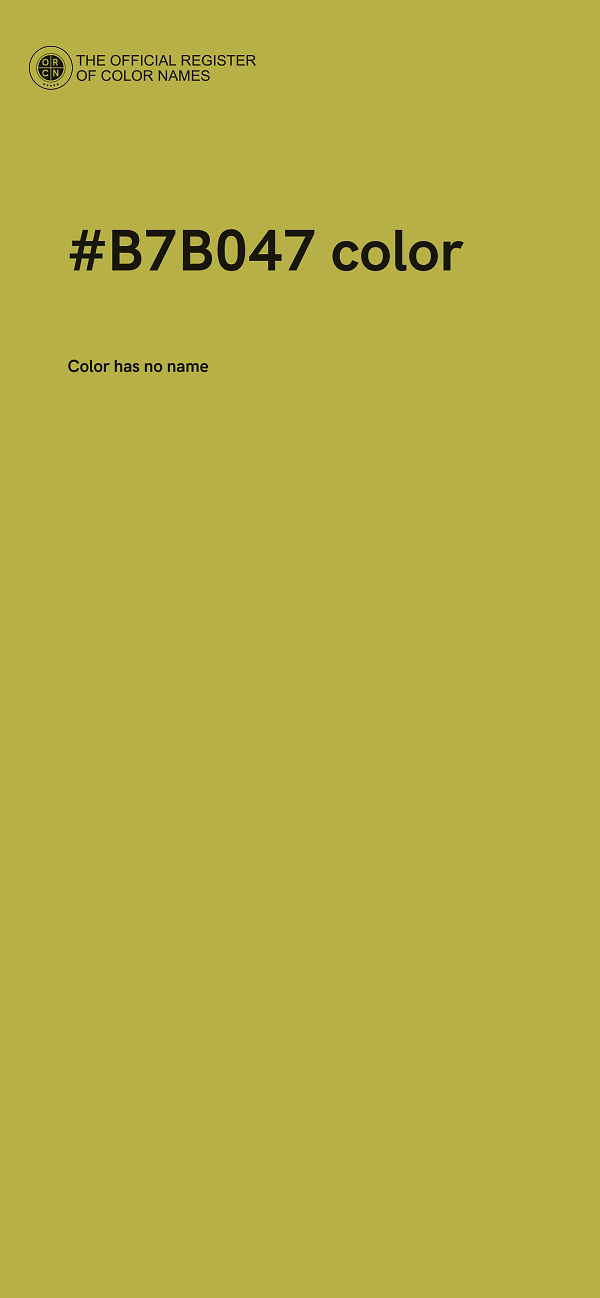 #B7B047 color image