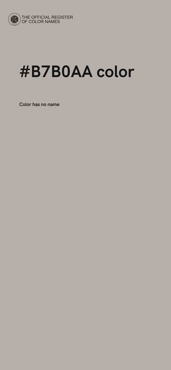 #B7B0AA color image