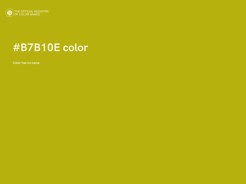#B7B10E color image