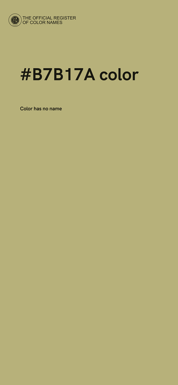 #B7B17A color image