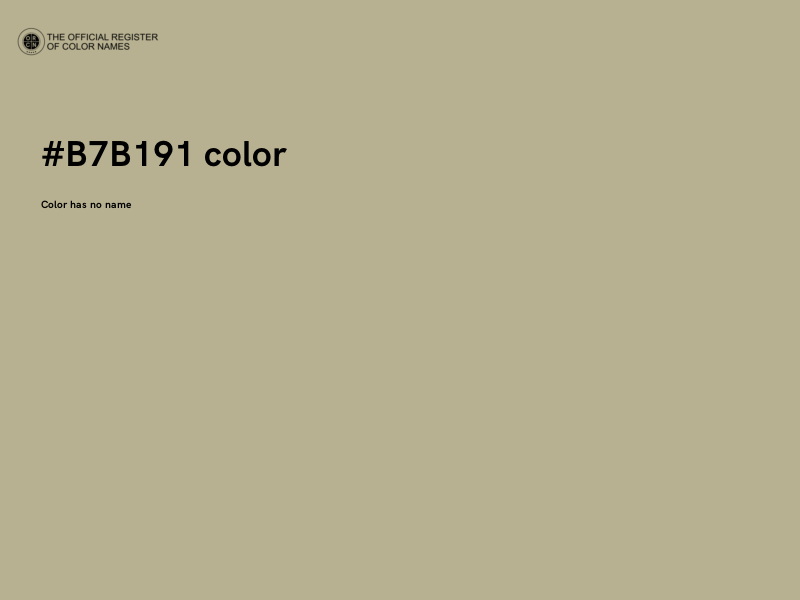 #B7B191 color image
