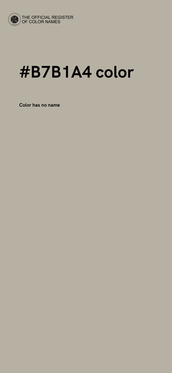 #B7B1A4 color image