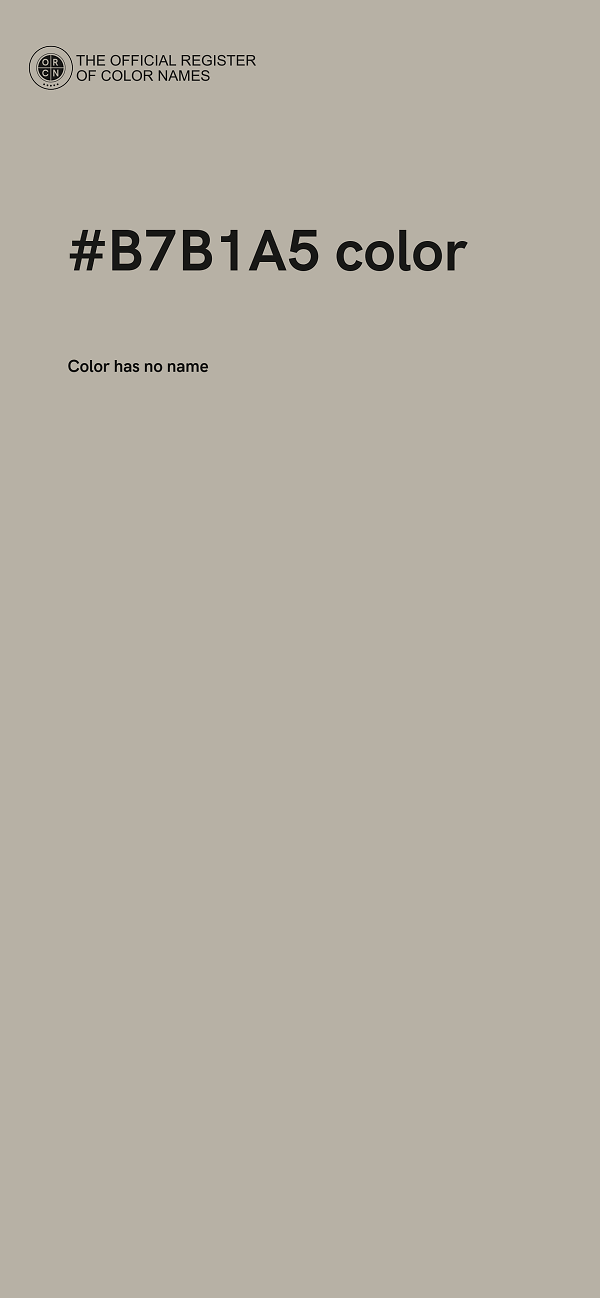#B7B1A5 color image