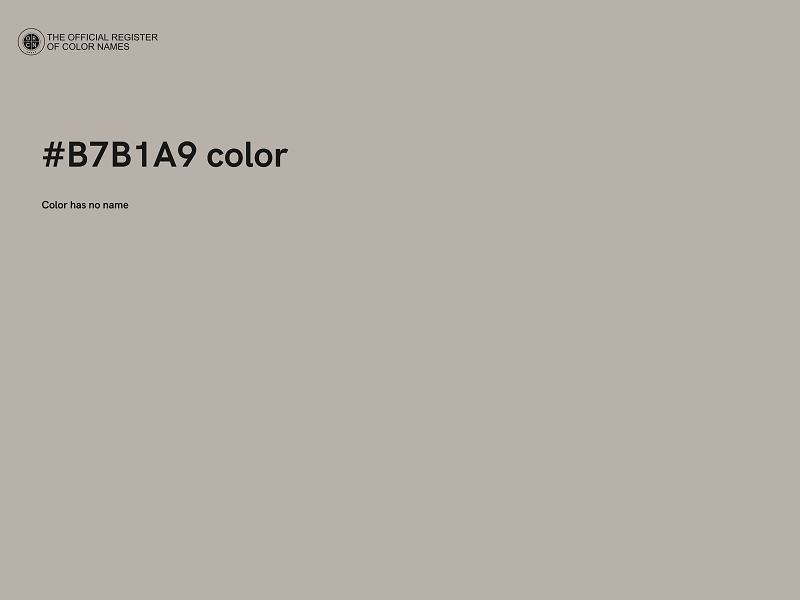 #B7B1A9 color image