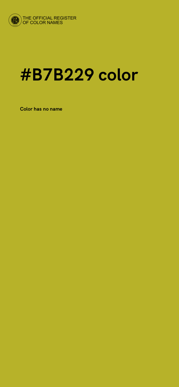 #B7B229 color image