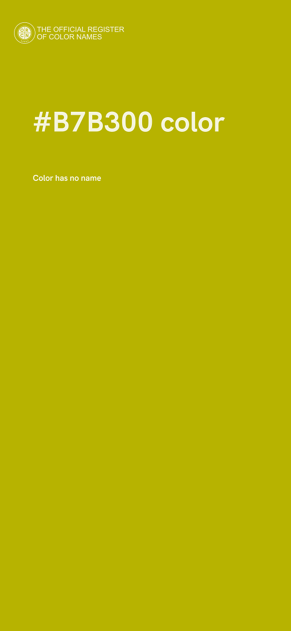 #B7B300 color image
